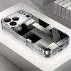 Schwarz-Weiß-Streifen Mode Handyhüllen carcasa Smartphone Glas Handyhülle für iPhone 17 16 15 14 13 12 pm Pro Plus fundas
