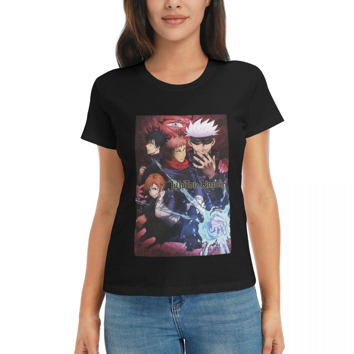 

Women TShirt Megumi Besto Friendo Jujutsu Kaisen Sukuna Anime Short Sleeve Tees Crew Neck T Shirts Clothes Tops Streetwear 4XL