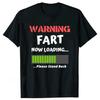 2026 Sommer T-Shirt Lustige Unisex Kleidung Warnung Furz Jetzt Lädt Baumwoll T-Shirt Hip Hop Streetwear Mode Fitness T-Shirt