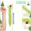 10Pcs Christmas Tree Decorations Picks With Red Ball Xmas Artificial Stems Christmas Home Wreath Craft Decoration Supplies