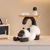 Cat Candy Dish Cat Figurine with Storage Tray Resin Key Holder Bowl for Candy Entryway Table Home Living Room Bedroom Cabinet