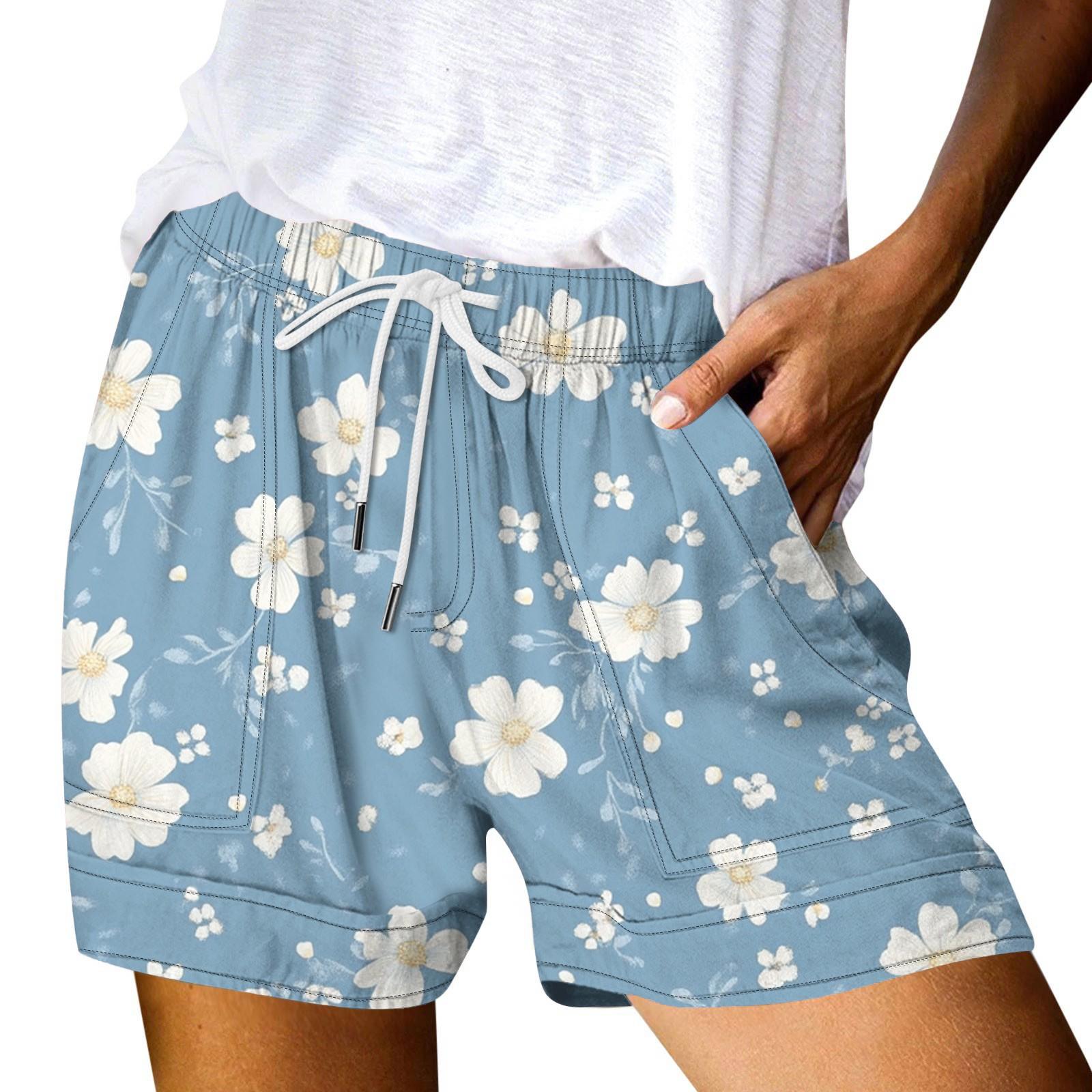 

Женские повседневные летние эластичные пляжные шорты с принтом повседневные шорты S