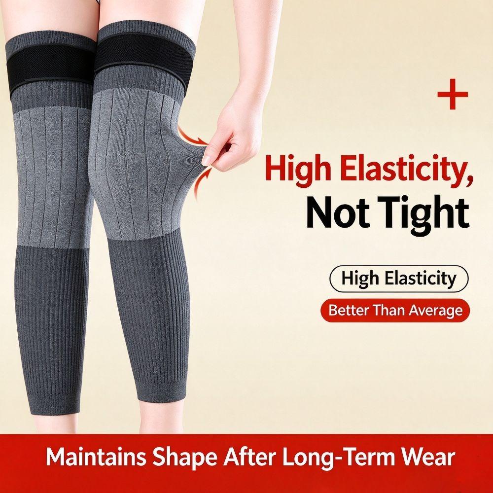 Elastic Thick Knee Protector Cold-proof Thermal Leg Warmers Winter Knee Cover Arthritis