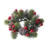 Floral Candle Rings Wreaths Decorative Plastic Greenery Centerpiece for Wedding Candlestick and Home Decoration