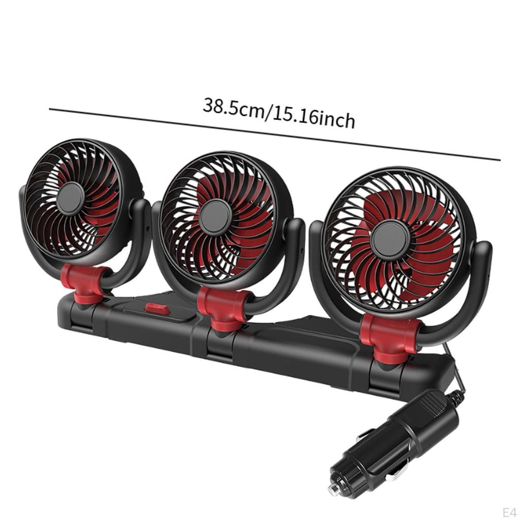 Car Cooling Fan Degree Rotatable Quiet Convenient Mount Auto Air