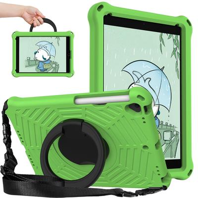 For Apple iPad 10.2 2019 2020 2021 7th 8th 9th Gen A2197 A2270 A2602 A2604 Case EVA Kids Safe Pull Ring Shockproof Shoulder Strap Stand Tablet Cover
