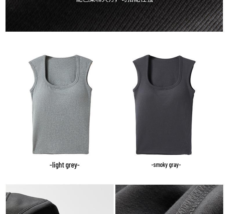 Women's Pure Cotton Camisole Tank Top with Integrated Bra Pads – Anti-Side-Boob Design, Perfect for Spring, Summer, and Autumn.