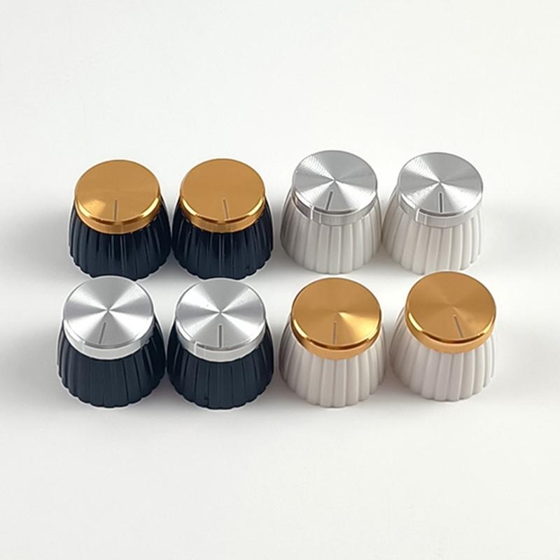 2Pieces Aluminum Reinforced Guitar Volumes Knobs High Accuracy Control Smooth Rotation Suitable for Live Performances