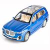 1/24 Scale X7 SUV Model Car Toy, Zinc Alloy Pull Back Toy Car with Sound and Light for Kids Boy Girl Gift