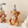 Ceramic Soap Dispenser Christmas Dispenser, Gingerbread Man House Bear Liquid Hand Container, Refillable Shower Gel Lotion Bottle for Bathroom Kitchen