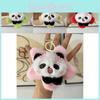 Kreatives Sonnenblumen-Panda-Plüschtier Entzückender Schlüsselanhänger Weiches Stofftier Geschenk 10-15cm