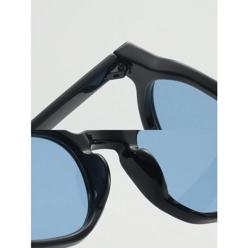 1pc Men's Oval Small Frame Simple Stylish Fashion Fashion Glasses (Suitable For Driving, Travel, Casual, Vacation, Outdoor Sports, Daily Use)