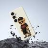 For Samsung Galaxy S25 Case Cool Bear Pattern Printing Straight Edge TPU Phone Back Cover