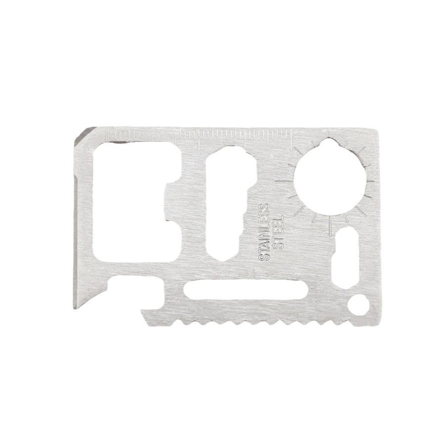 11-in-1 Multifunctional Outdoor Camping Tool Card: Swiss Army Knife Card & Life-Saving Tool