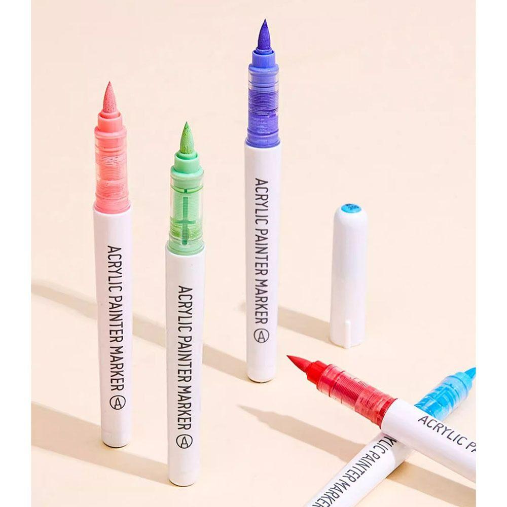 Straight Liquid Acrylic Marker Pen Stackable Color Art Watercolor Pen Colour Pen  Drawing