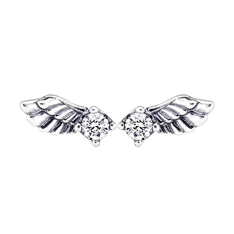 Pandora Angel Wings 925 Silver Earrings Women earrings 298501C01 Box