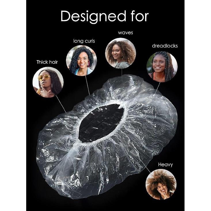 Disposable Shower Cap for Long Natural Hair Women