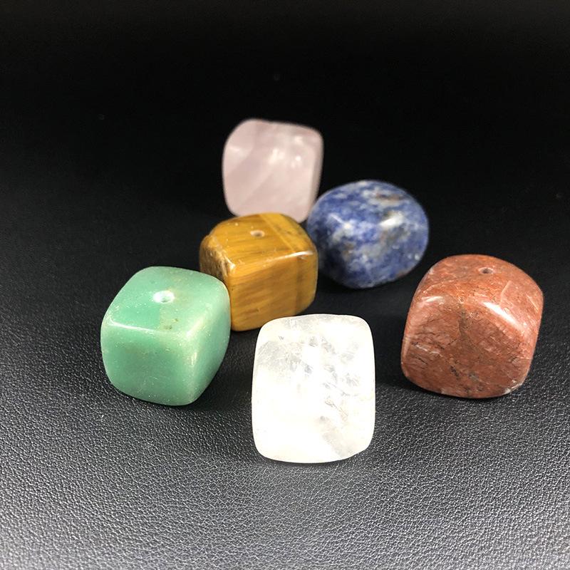 Natural Crystal Incense Holder Base for Stick Incense - Square Raw Stone and Tumbled Stone Incense Burner and Tray for Buddha Incense. Aventurine