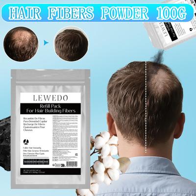 100g Hair Loss Building Hair Fibers Blender Conceal Styling Fiber Hair Powders Thinning Keratin Eyelash Extension Black