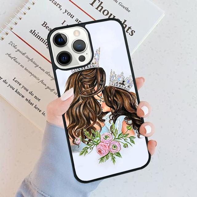 Beautiful Mother Daughter Son Phone Case Cover For iPhone 17 Air 16 15 14 Plus Apple 16 11 12 13 Pro Max Coque