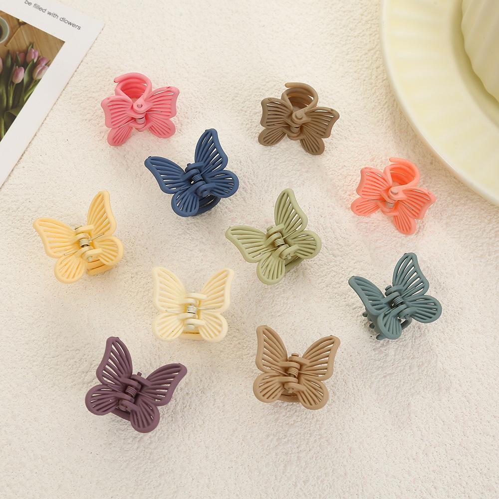 Random 20Pcs Mini Butterfly Hairpin Colorful Hair Claw Women Hair Claw Clips Crab Barrettes Girls Hair Accessories