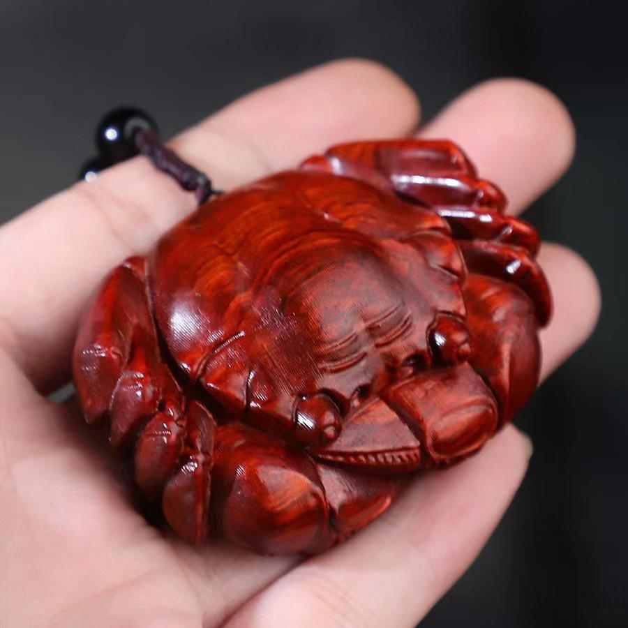 Small-Leaf Red Sandalwood Pendant: Wealth-Attracting Pixiu, Gourd, Dragon, Tortoise Design