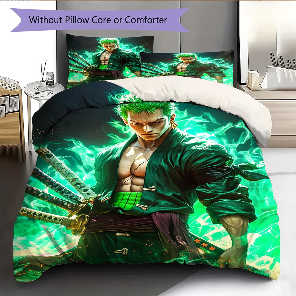 Cartoon Pattern Bedding Quilt Set Quilt Cover Pillowcase Home Decoration Birthday Gift (1 * Duvet Cover + 2 * Pillowcase, Without Core)
