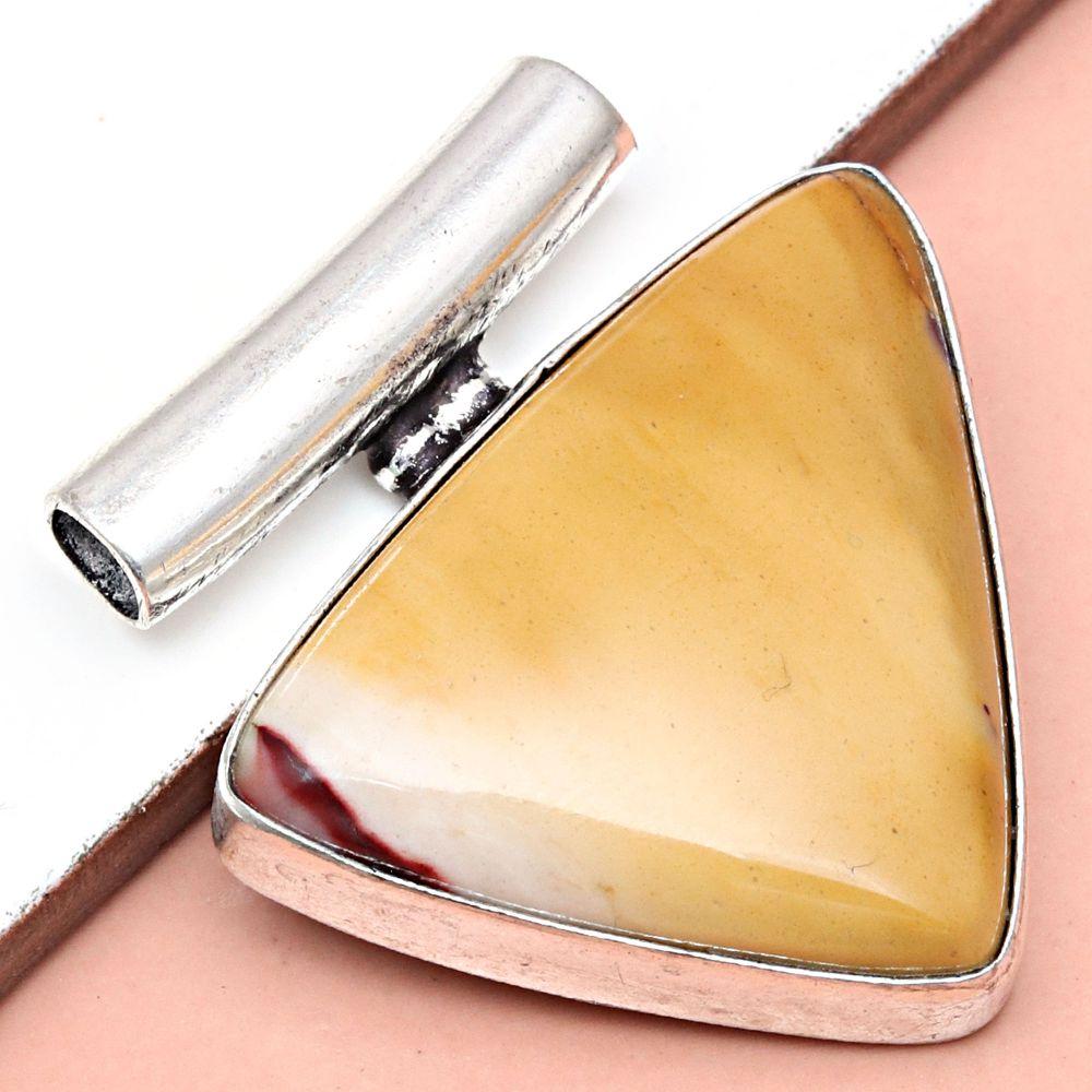 Pendant Wild Horse Jasper Gemstone Gift For Her Silver Jewelry 1.5"