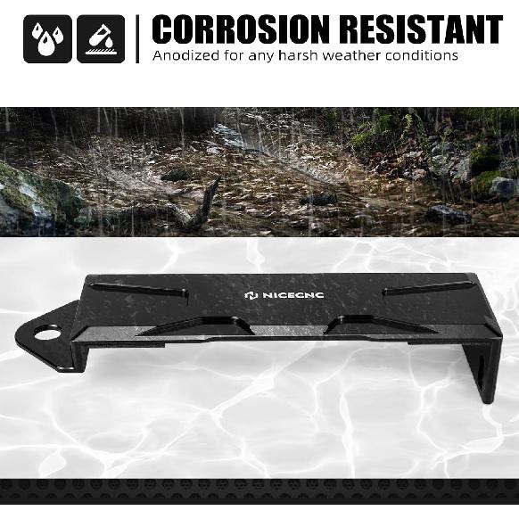 Black Battery Hold Down Bracket Compatible with Suzuki DRZ400 DRZ400E DRZ400E DRZ400SM 2000-2024 6061 Aluminum See Fitment