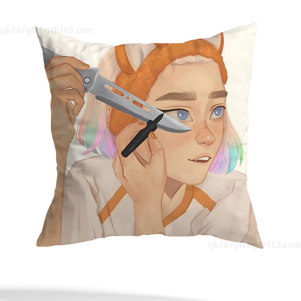 The Foxhole Court Pillow Case Square Double-Sided Printing Short Plush Sofa Cushion Cover Bedroom Bedside Pillow