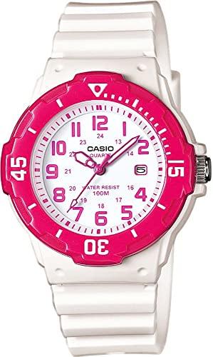 

Casio Analog Watch LRW -200H-2EV / -200H-4BV Women s/Kids Cheap Casio Watch in Gloss Black with Blue Metallic or Gloss White with Pink (Imported)
