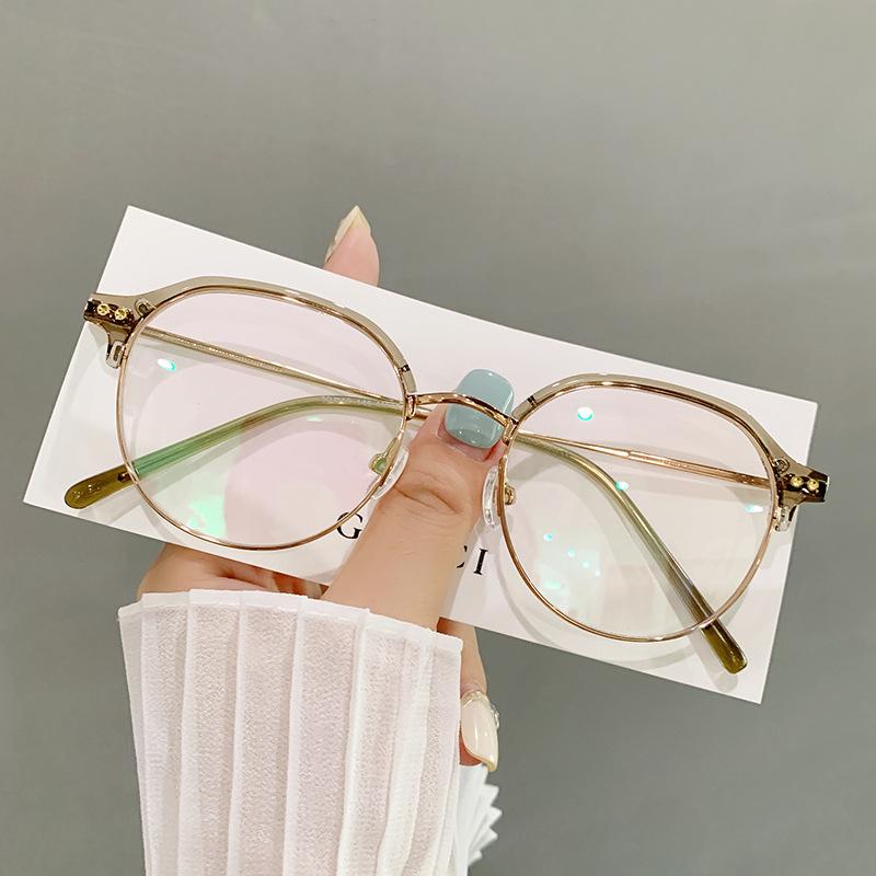 

Очки в оправе из полутитана Tr, повседневные очки в стиле ретро для мужчин и женщин, можно оснастить оправой для очков с плоским светом от близорукости M8152