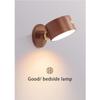 Wooden Led Bedside Light Dimming Usb Charging 360 Degree Rotating Magnetic Ball Touch Control Night