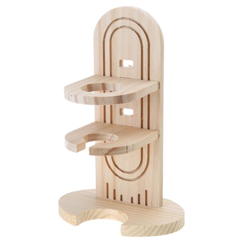 Water Bottle Holder Wood for Small Animals Chinchilla,Dwarf Hamster,Syrian Water Feeder for Small Animals Stand 1