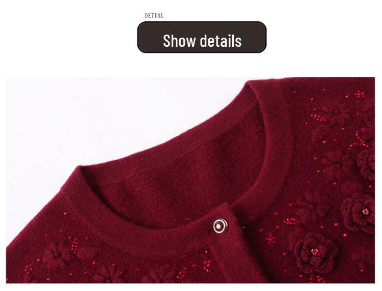 Classic Knitted Wool Cardigan for Women - Age-Defying Sweater Coat for Autumn/Winter