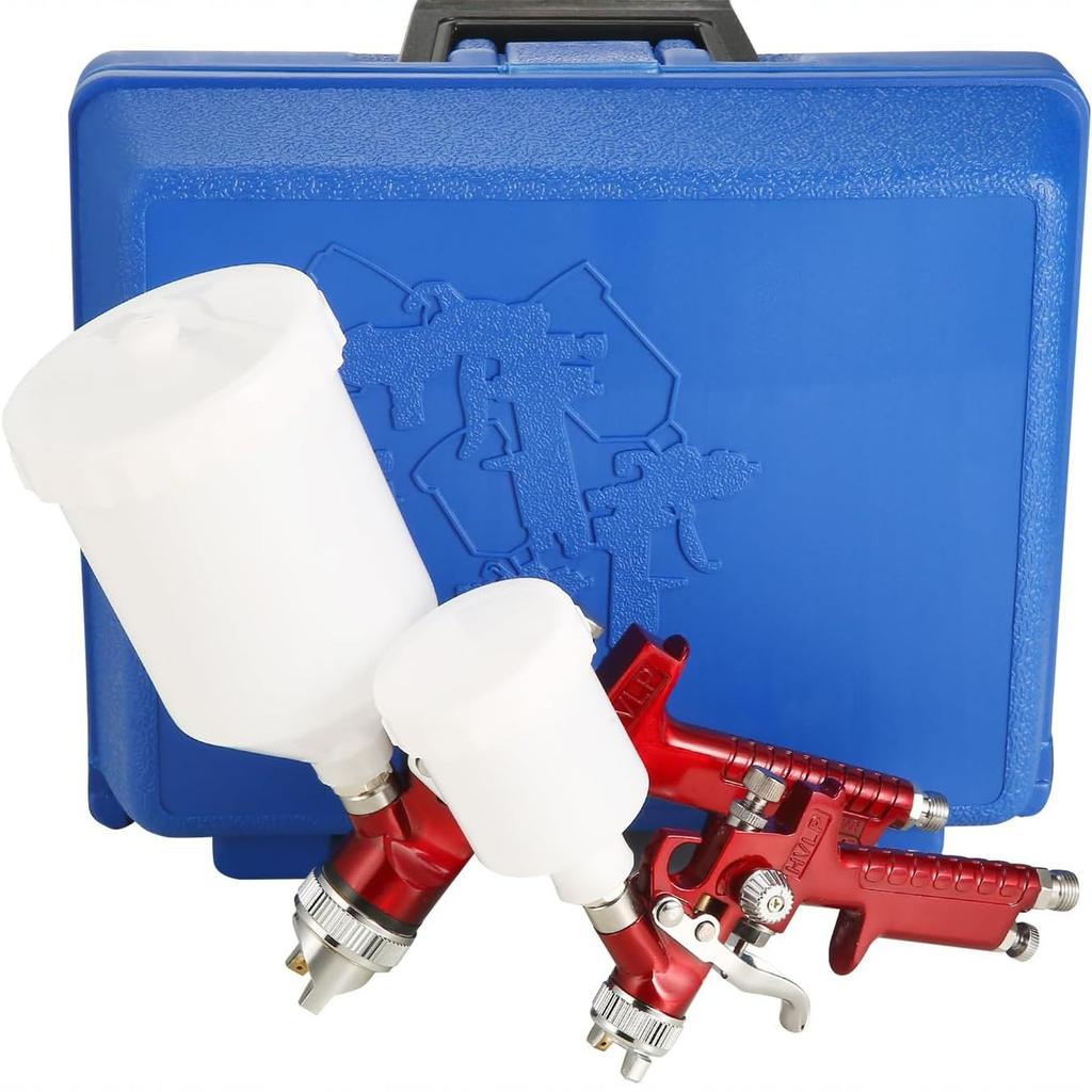 HVLP   Spray  Set Sprayer Paint  0.8mm 150ml 1.4mm 600ml Automotive Paint For Furniture Car Fence Model Making