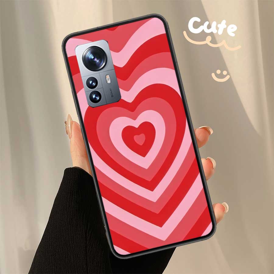 

Чехол для телефона с сердечком и кругом для Xiaomi Poco X6 X5 X4 X3 GT NFC M4 M5 Pro 5G M3 Mi Note 10 Lite F5 F4 F3 F2 F1 Capa Coque TPU Чехол C Xiaomi Poco F4