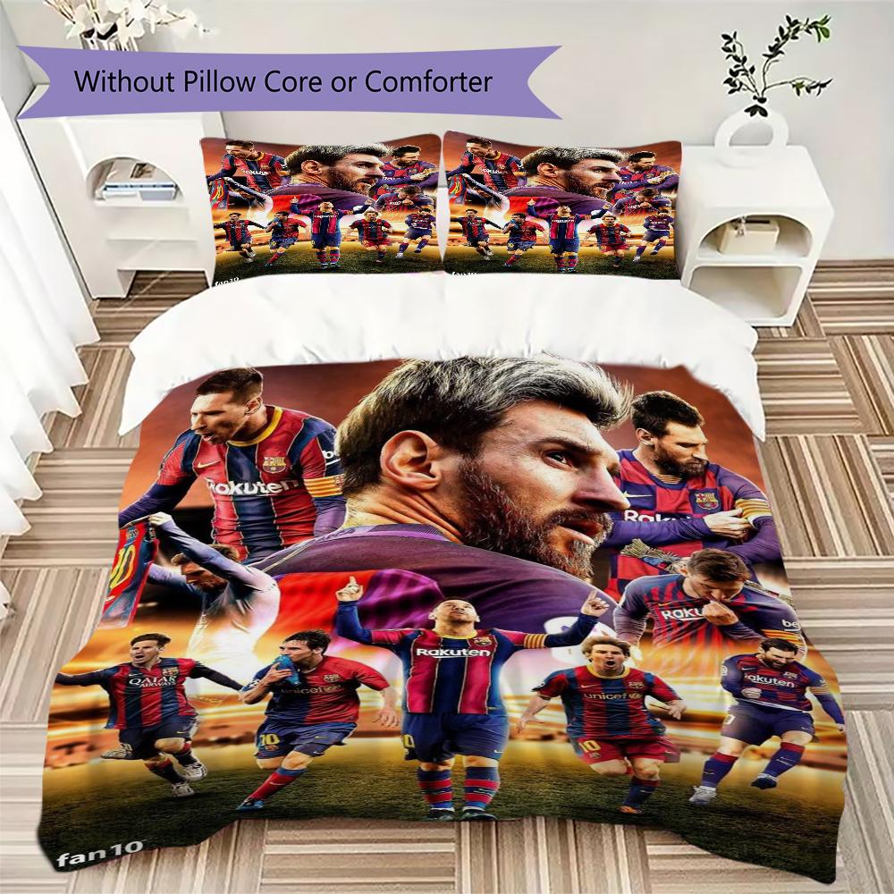 Messi World Cup Victory Bedding Without Core 1 Duvet Cover 2 Pillowcase Without Core Soft And Comfortable Duvet Cover And Pillowcase