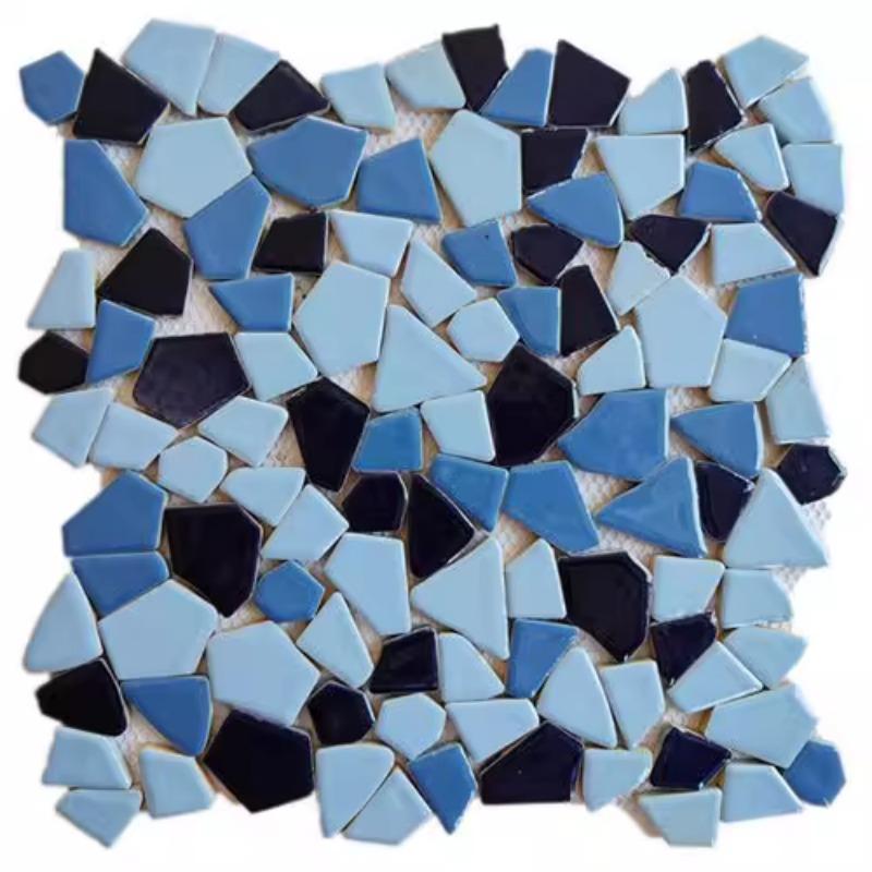Azulejos Cerâmicos Coloridos 30x30cm com Pedrisco Grátis para Jardim Piscina Parede de Fundo Mosaico Azulejos Resistentes ao Desgaste Decoração