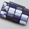 Men's Mid-Calf Casual Jacquard Socks - 5 Pairs Gift Box for Autumn/Winter