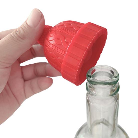 Silikon vinflaskpropp vakuumtätning återanvändbar hatt vinpropp för färskhetsbevarande kreativ dekorativ dryckeslock