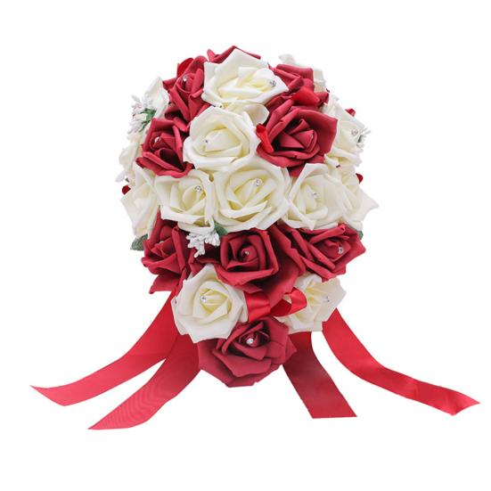 1 kytice drahokamu umělá růže květinová zahrada svatební scéna party dekorace