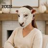 Detailní Maska Ovce Realistická Zvířecí Maska, Medvěd Hnědý Celý Obličej Nedýchavá Hlava Cosplay pro Halloween Kostýmovou Párty Rekvizity Doplněk