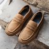 Dermis Men's Casual Shoes New Trend Fashion Loafers 2024 Cow Suede Leather Soft Soled Casual Leather Shoes for Men Luxury Shoe