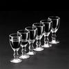 6pcs Sets Thick Bottom Glass Cup Household Baijiu Goblet Shot Glass High End Small Wine Glass Classic Wine Utensils Drinkware