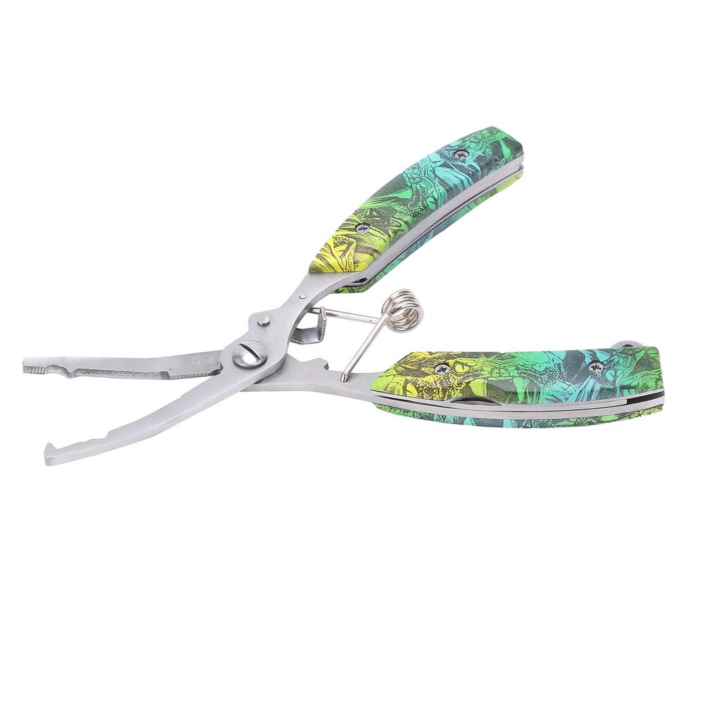 Multifunction Fishing Pliers Stainless Steel Fishing Scissors with 2 Blades Braid Line Cutters Hook Remover