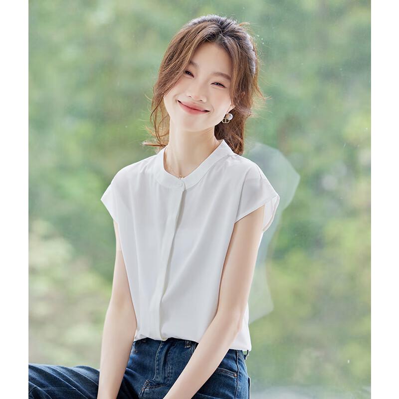 Women's Chiffon Short Sleeve Blouse with Flying Sleeves