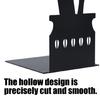 2Pcs Black Metal Bookends Kitchenware Themed Book Stoppers Heavy Duty Desk Book Organiser For Office Home Library School