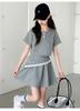 Girls' Summer Casual Short-Sleeved Two-Piece Set
