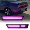 Dynamic Scan White LED Side Marker Lights For 2011-2014 Dodge Charger | 2008-2014 Dodge Challenger, Upgraded Dual Row Sequential Rear Bumper Signal